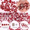 2680 Pieces 3D Red Nail Rhinestones, 120 Pieces Big Red Glass Crystal Nail Gems Stones Charms Stones with Bling Diamond Flatback Round Beads, Clear Charm Jewelry for DIY Face Craft Decoration
